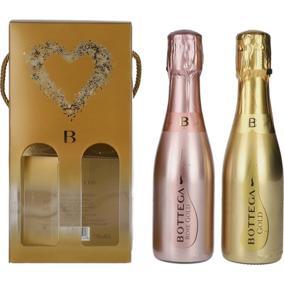 Bottega Mini Set Prosecco Gold a Rosé 11% 2 x 0,2 l (karton)