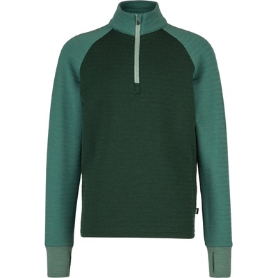 Stoic Детски вълнен пуловер Stoic Kid's MerinoFleece260 FlenSt. Half Zip Merino jumper - New Pine Green / Pineneedle Green - размер 164 (EU) (704-5539-0316)