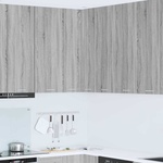 vidaXL Висящ шкаф Сив Сонома и бяло 57 x 57 x 100 см (884375)
