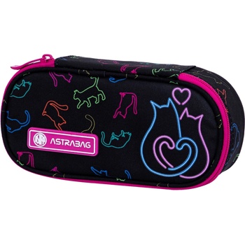 Astra Елипсовиден ученически несесер Astra Head - Котешка любов, 1 цип (AS505023046)