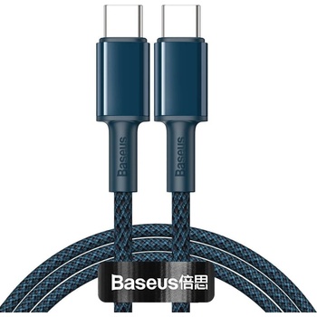 Baseus Кабел Baseus High Density 100W (CATGD-A03), от USB C(м) към USB C(м), 2m, син (CATGD-A03)