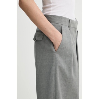 Day Birger et Mikkelsen Панталон с вълна Day Birger et Mikkelsen Enzo в сиво с широка каройка, с висока талия DAY65243556 (DAY65243556)