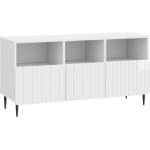 vidaXL ТВ шкаф Бял гланц 102 x 34, 5 x 50 см Инженерна дървесина (894449)