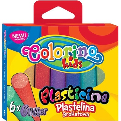 Colorino Kids farebná plastelína 6 farieb Glitter