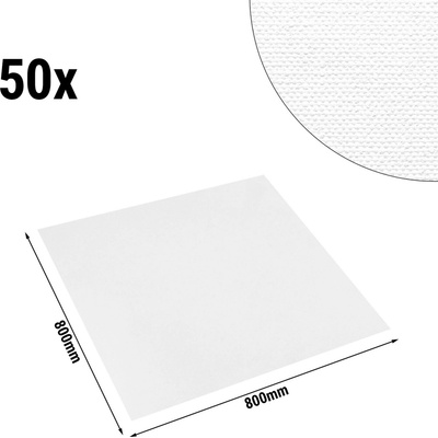 G.Gastro 50 ks Damaškový středový ubrus Porto Diamant 220g/m² 80x80 cm Bílý D9783325