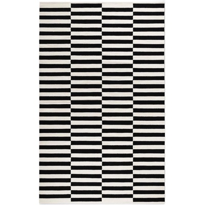 Hanse Home Черно-бял двустранен ръчно изработен вълнен килим 200x300 cm Donna - Hanse Home (106207-200x300)