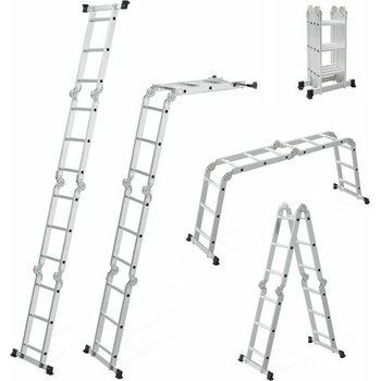 ModernHOME 4x3 Мултифункционална алуминиева стълба (150кг) (WK4210-3D)