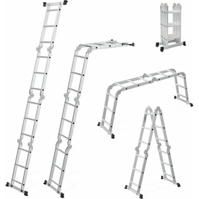 ModernHOME 4x3 Мултифункционална алуминиева стълба (150кг) (WK4210-3D)