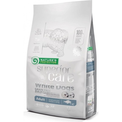 Natures Protection SC Grain Free White Dog adult herring small breed 1,5 kg