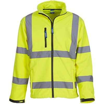 Yoko reflexná softshellová bunda HVK09 Hi Vis Yellow