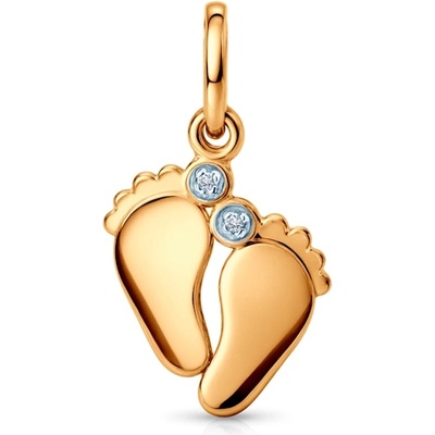 SAVICKI Висулка бебешки крачета Savicki: злато, диаманти