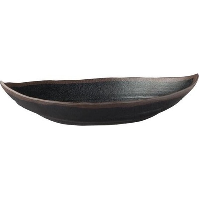 APS Miska oválná z černého melaminu Marone černá hnědá 360 x 190 x 80 mm