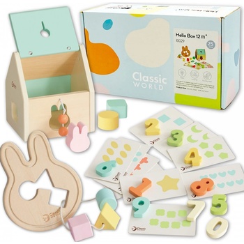 Classic World pastel baby set box prvé výukové hračky