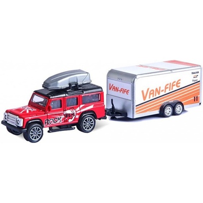 Alltoys Auto s přívěsem červené