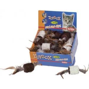 Nobby Играчка за котка цилиндър с дрънкалка и пера 4.5 см nobby Германия 66853