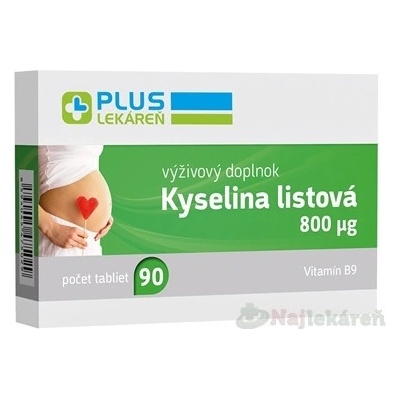 Plus Lekáreň Kyselina listová 800 μg 90 tabliet