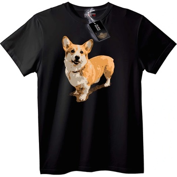 NOONEBRAND Тениска Корги Куче - 3XL, White