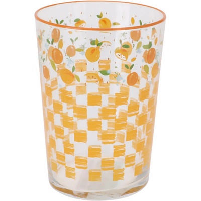 Excellent EH Houseware Velká sklenice s ovocným vzorem pomeranč vícebarevný 510 ml