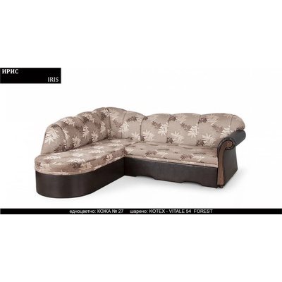 Rudi-an Ъглов диван Iris BM, с ракла, разтегателен