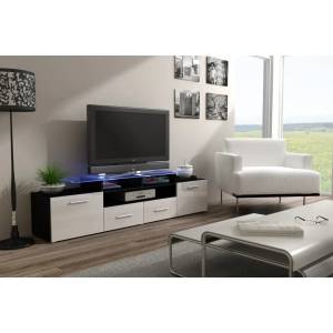 Cama meble Стойка за телевизор Cama EVORA 200 черен/бял гланц (EVORA CZ/BI)