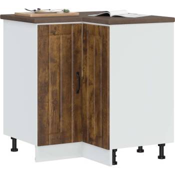 vidaXL Кухненски ъглов шкаф Lucca, опушен дъб, инженерно дърво (853752)