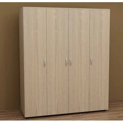 Четирикрилен гардероб Йорк дъб сонома