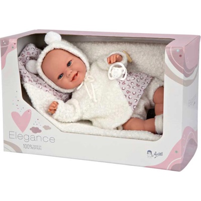 Arias Кукла-бебе Аrias - Беатрис с бял пухкав тоалет, 35 cm (ARI60831)