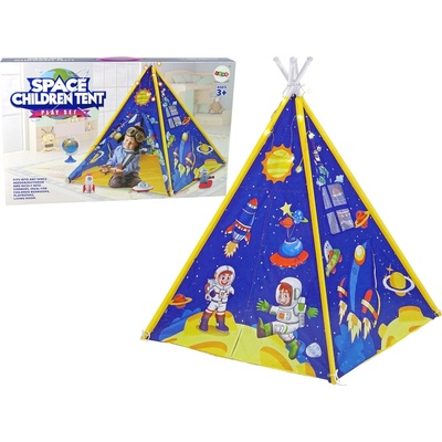 Lean Toys Detský stan teepee Vesmírny motív