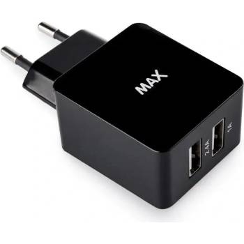 MAX Nabíjačka s USB portom MWC1200B, čierna