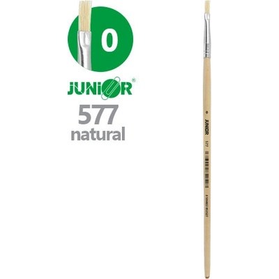 Junior plochý štetec číslo 0" 577 Natural