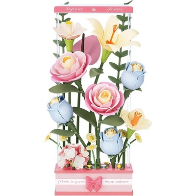 ROBOTIME Rokr Floral Art: 3D puzzle Květinový box s LED osvětlením 263 ks
