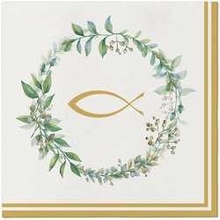 PAW AIRLAID Ubrousky First communion gold fish 50 ks 40x40cm