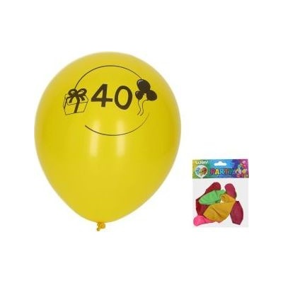 Wiky Nafukovací balón 30 cm sada 5 balónov s číslom 40