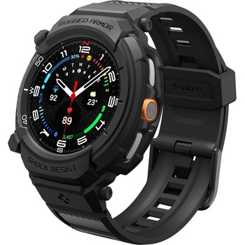 Spigen Удароустойчив кейс с каишка за Samsung Galaxy Watch 8 Classic (46mm) от Spigen Rugged Armor Pro - Matte Black (8800283311457)