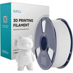 Sunlu PLA филамент Sunlu PLA Matte, 1.75 mm, 1.0 kg, White