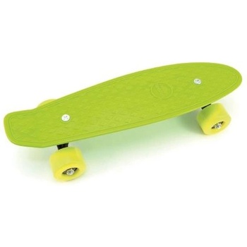 Teddies Скейтборд - пенниборд 43см, товароносимост 60кг пластова ос, зелена, жълти колела