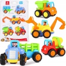 Huile Toys sada Traktor + bager + domiešavač + tatra