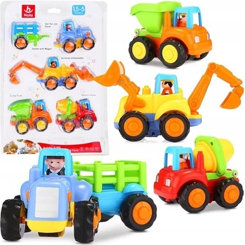 Huile Toys sada Traktor + bager + domiešavač + tatra