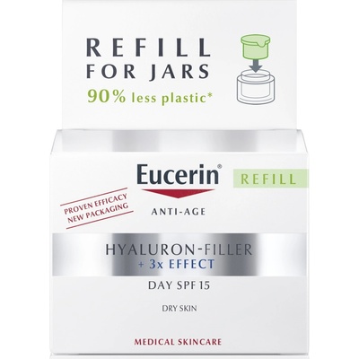 Eucerin Hyaluron-Filler Дневен крем за суха кожа, пълнител, SPF15, 50 ml