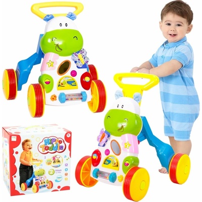 Majlo Toys Interaktívne detské chodítko Hippo Toddle