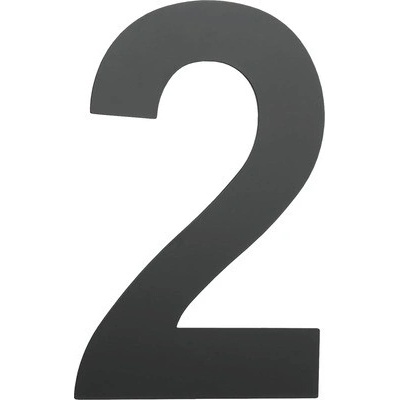 Domové číslo "2" čierne 15 cm