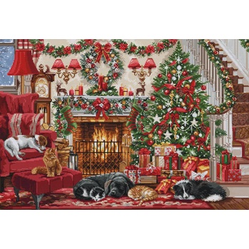 Luca-S Уютна камина - гоблен по схема bu5041