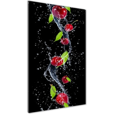 Vertikálny foto obraz sklenený Višne 50x100 cm