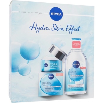 Nivea Hydra Skin Effect denní gelový krém 50 ml + micelární voda 400 ml dárková sada