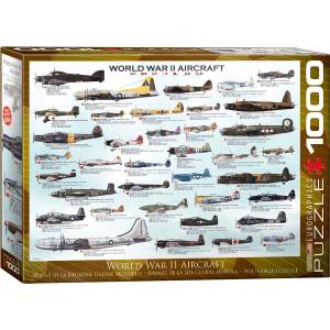 EUROGRAPHICS Пъзел Eurographics от 1000 части - Военни самолети от Втората световна война (EG60000075)