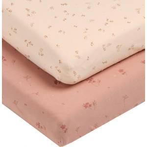 Mamas & Papas Чаршаф с ластик Mamas & Papas Welcome to the World - Wildflower, 2 броя, 70 х 142 cm (7795EG200) - ozone