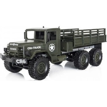 Funtek RC CR6 6WD Army truck zelená RTR 1:16