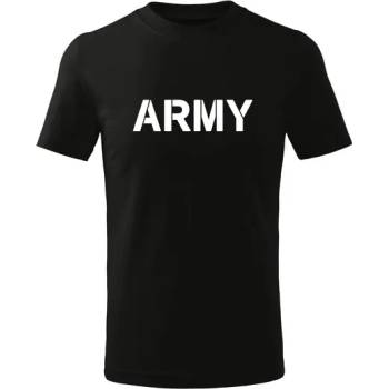 DRAGOWA детска тениска с къс ръкав Army, черна (7135)