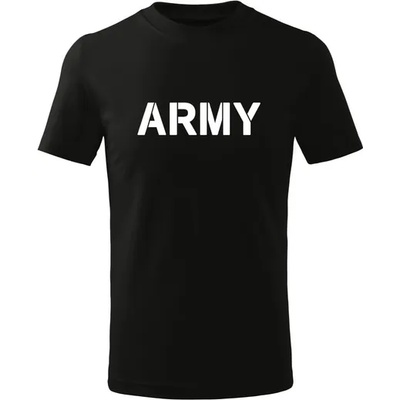 DRAGOWA детска тениска с къс ръкав Army, черна (7135)