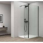 POLYSAN Esca - Душ параван 120x210 см, Antidrop, прозрачно стъкло/матово черно ES3A120B50B (ES3A120B50B)